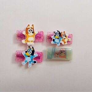 Bluey Bingo Grannies Girls Hair Clips Accessories Pink